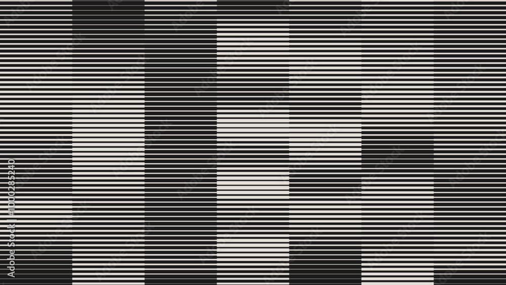 Poster Line Halftone Gradient Effect Pattern. Vertical Straight Lines Background. Black and White Abstract Texture with Parallel Stripes Thick to Thin. Vector Illustration.