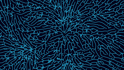 Mycelium Fungus Macro Pattern. Fungus Scientific Medical Research Background. Science Macro Pattern Backdrop. Futuristic Plant Microbiology Healthcare. Vector Illustration. © ec0de