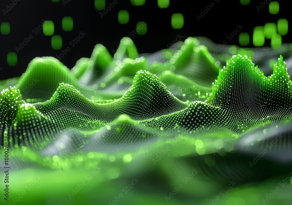 Poster the abstract technical graph background design is illustrated in 3d.