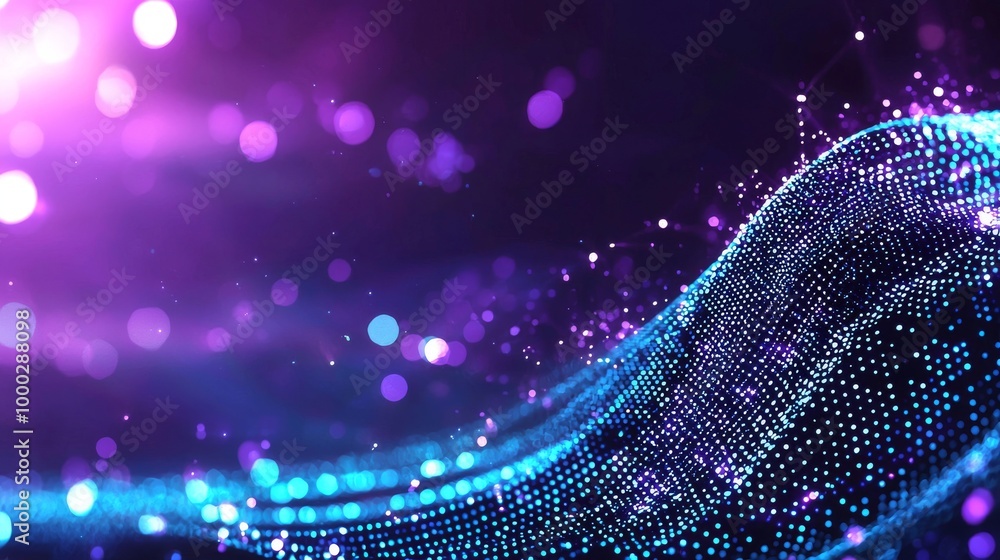Poster background technology of blockchain. abstract technology background. big data visualization. 4k rend