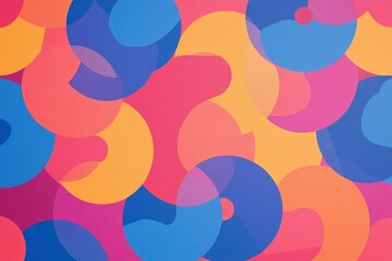 Obraz premium Abstract Background with Overlapping Colorful Circles