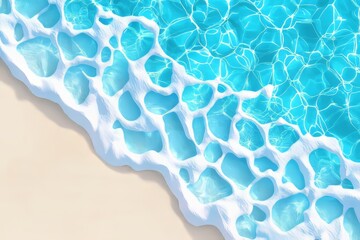 Fototapeta premium Flowing abstract lines with an elegant abstract background in sea colors