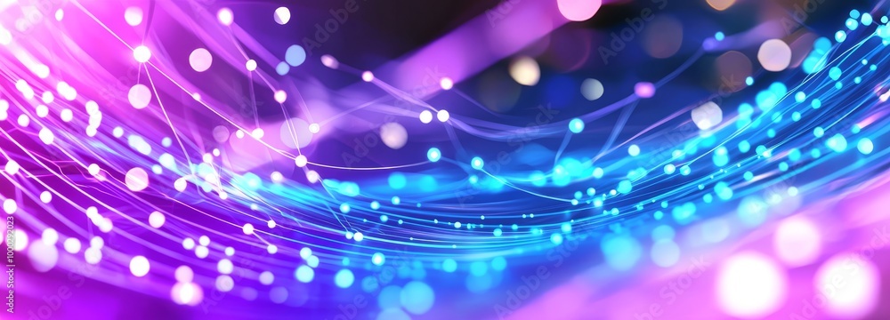 Poster 3d abstract digital connection dots and lines. technology background. network connection structure. 