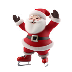 Fototapeta premium santa claus 3d rendered illustration. Generative AI