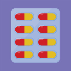 Tablet pills icon vector. healthcare pills vector. painkiller pills icon. tablet capsule icon