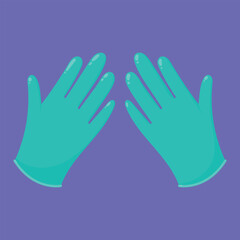Fototapeta premium Doctor gloves icon vector. Surgery Gloves icon illustration. gloves vector