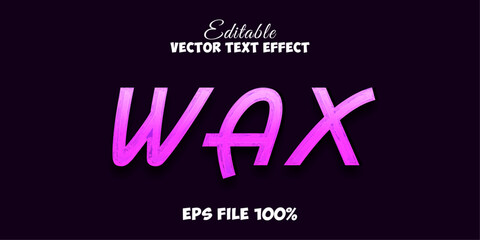 Wax text style effect