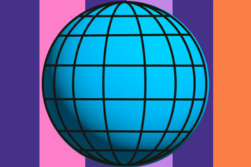 Globe. Wire globe as a logo element, creative background