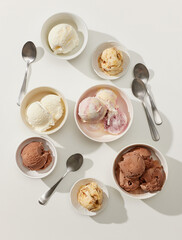 set of ice cream bowls