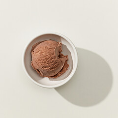 bowl of chocolate ice cream