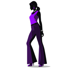 Fototapeta premium Icon for fashion model, PNG and SVG for graphic designing