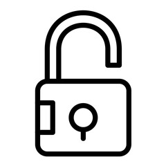 Unlock vector icon style