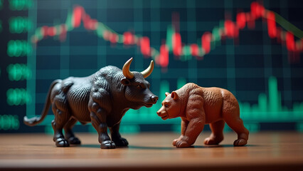 Golden dollar coins with bitcoin and oil pump on rising chart background representing diverse investments