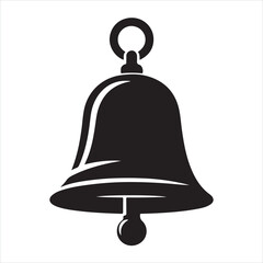 Bell silhouette on white background

