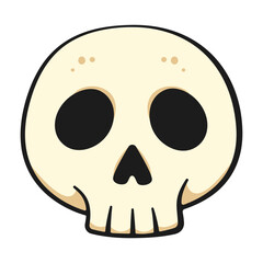 Cartoon skull. Halloween decoration