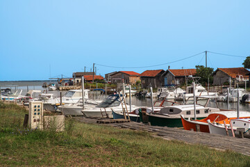 Oyster farming village by the sea in Arcachon, France