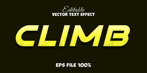 Climb text style effect