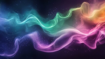 Abstract Colorful Smoke Waves
