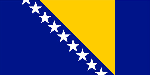 Flag of Bosnia and Herzegovina. Accurate proportion and official colors. © Юрій Борисов