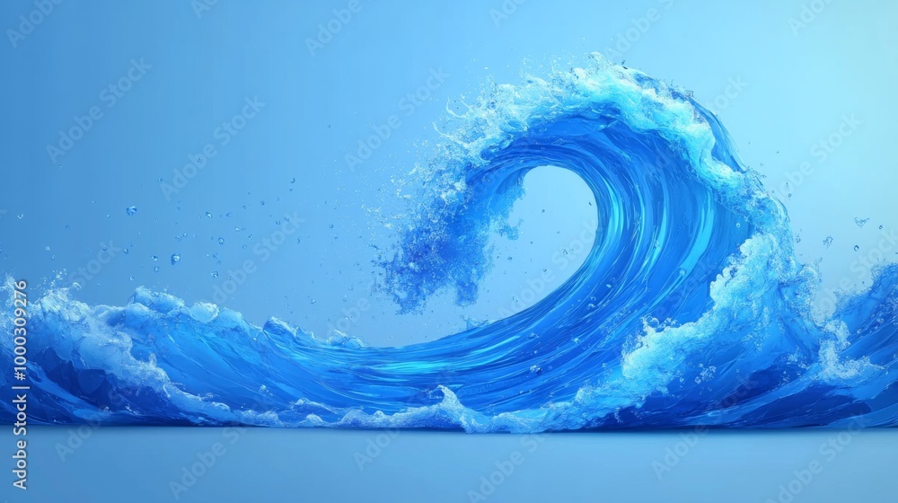 Canvas Prints Blue Ocean Wave