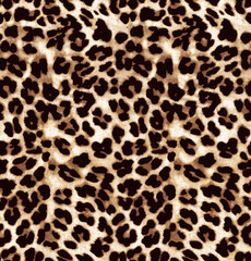 Seamless hand drawn leopard pattern, detail
