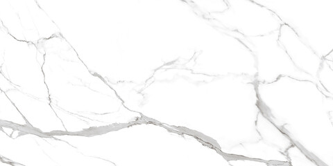 White Statuario Marble with Grey Veins, Used for Interior Kitchen or Bathroom Design, Ceramic Digital Printed tile, Natural Pattern Texture Background, Polished Finish with Soft Surface.