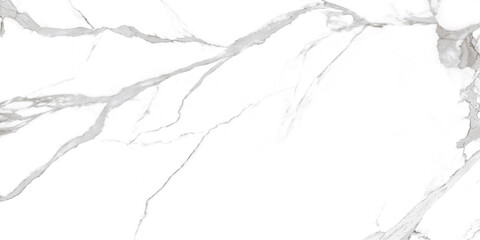 White Statuario Marble with Grey Veins, Used for Interior Kitchen or Bathroom Design, Ceramic Digital Printed tile, Natural Pattern Texture Background, Polished Finish with Soft Surface.