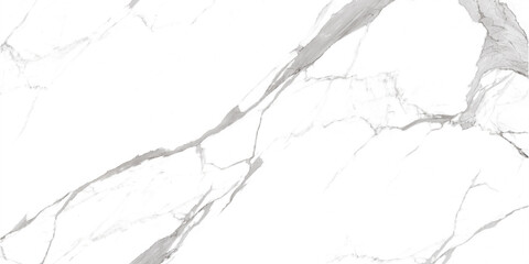 White Statuario Marble with Grey Veins, Used for Interior Kitchen or Bathroom Design, Ceramic Digital Printed tile, Natural Pattern Texture Background, Polished Finish with Soft Surface.