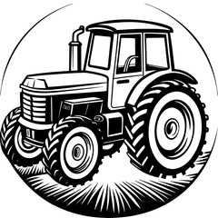 tractor on a white background