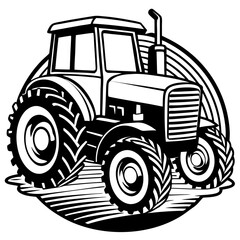tractor  on white background