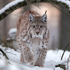 Fototapeta premium Lynx in the snow