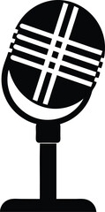 microphone icon silhouette - Transparent Background Clipar