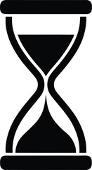 Fototapeta premium hourglass Silhouette Icon - Transparent Background Clip art 