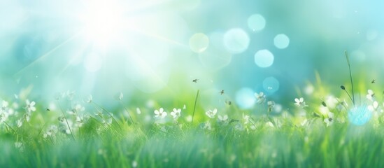 Obraz premium Spring Meadow with Delicate White Flowers