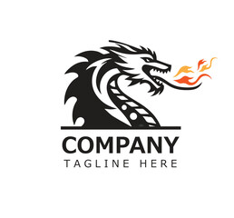 Powerful dragon logo