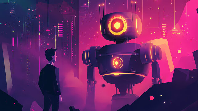 Innovative online tools revolutionizing job search with ai-driven recruitment solutions. Android Revolt. Illustration