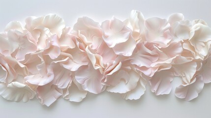 Delicate Pink Petals on White Background: A Floral Masterpiece
