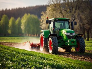 Obraz premium tractor in a field
