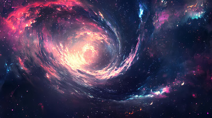 Hyper space speed multiverse abstract background. Deep Space Travel. Illustration