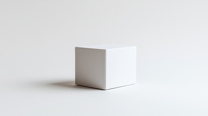 Minimalist White Box on White Background
