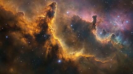 Fototapeta premium Cosmic Clouds and Stars in a Nebula
