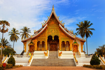 Golden Palace Haw Kham in Luang Prabang. Ancient Laos.