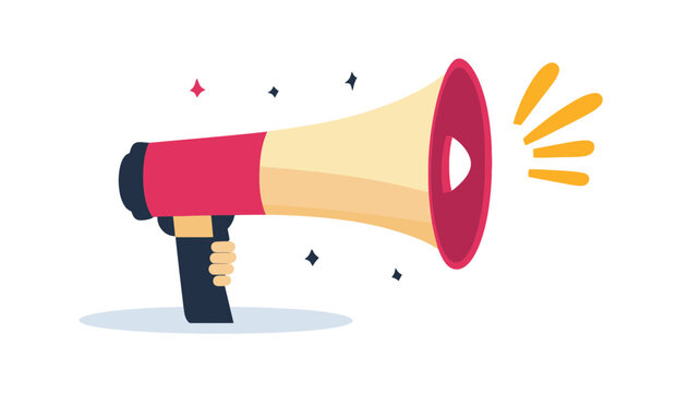 Job Announcement Megaphone with Now Hiring Message Vector Illustration for Recruitment and Employment Opportunities
