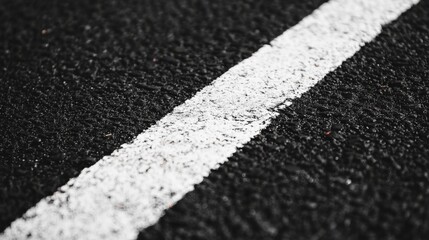 Fototapeta premium Street Road Line Close-Up