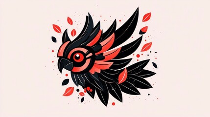 Naklejka premium Abstract Colorful Bird Illustration