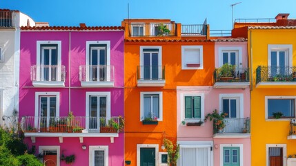 Obraz premium Colorful Mediterranean Facade