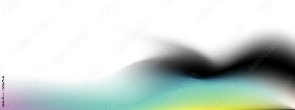 Aufkleber neon wavy gradient blurred vector background. y2k light and dark wave design. aesthetic duotone futu
