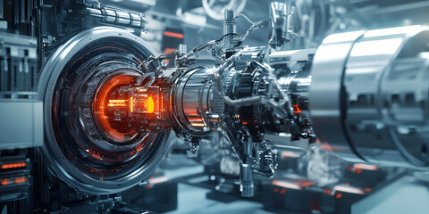 Mechanical Gear in Blue Tones