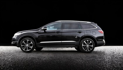 black car isolated on black