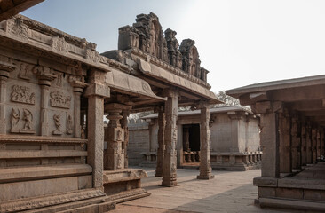 Obraz premium Hazara Rama Temple is the personal temple of the royal family. Hampi. India.